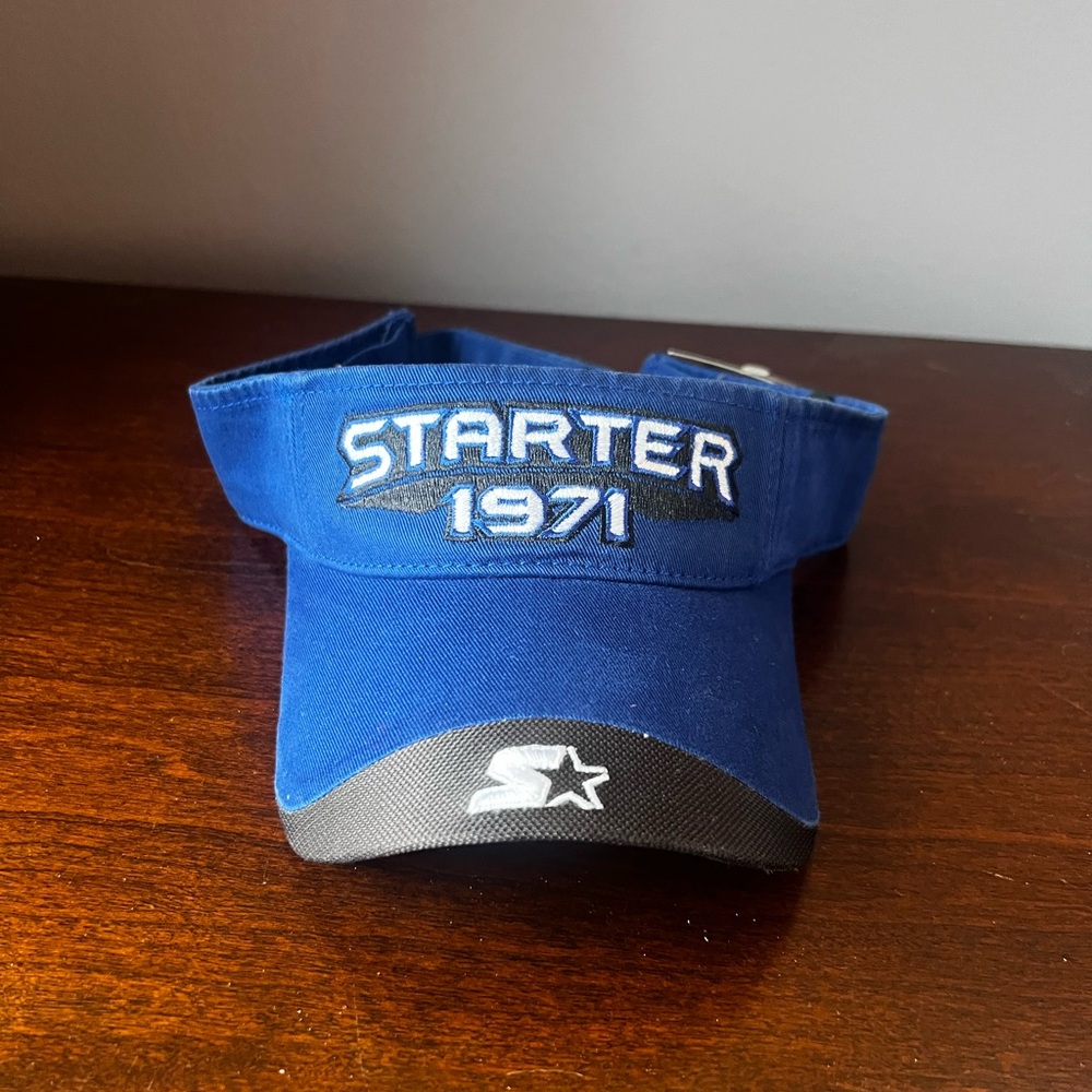 Starter Vintage Visor Hat Cap Blue 1971 Embroidered Logo NWT From Kmart‎